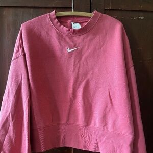 Nike Pink Sweatshirt with White Logo